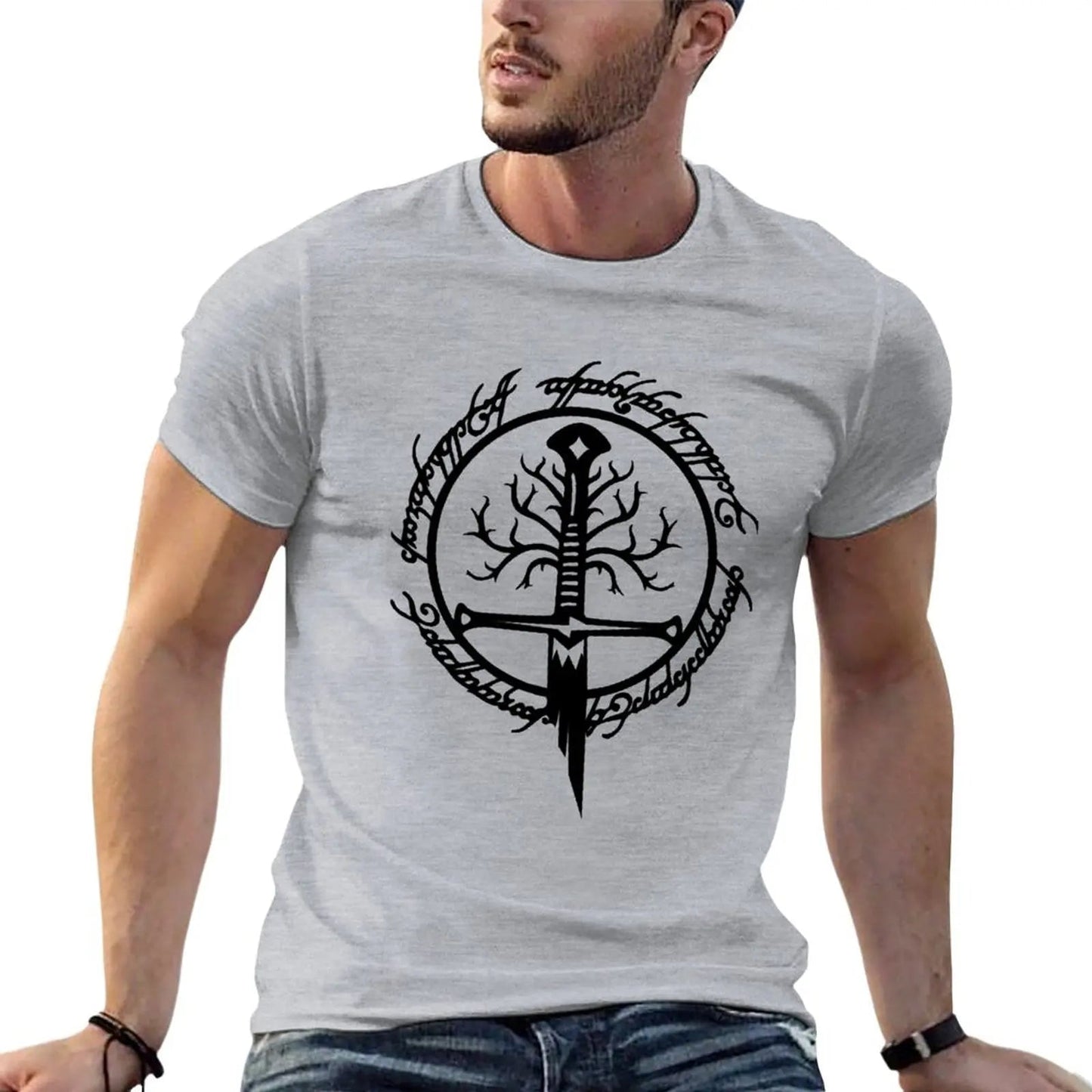 Lord of the ring T-Shirt boys white t shirts t shirt man cute tops Oversized t-shirt black t shirts for men