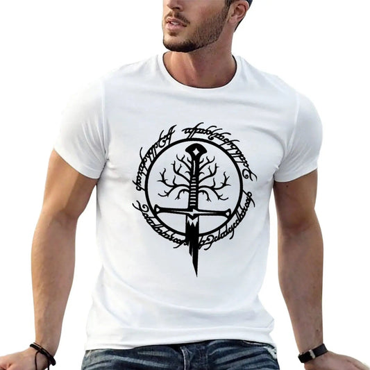 Lord of the ring T-Shirt boys white t shirts t shirt man cute tops Oversized t-shirt black t shirts for men