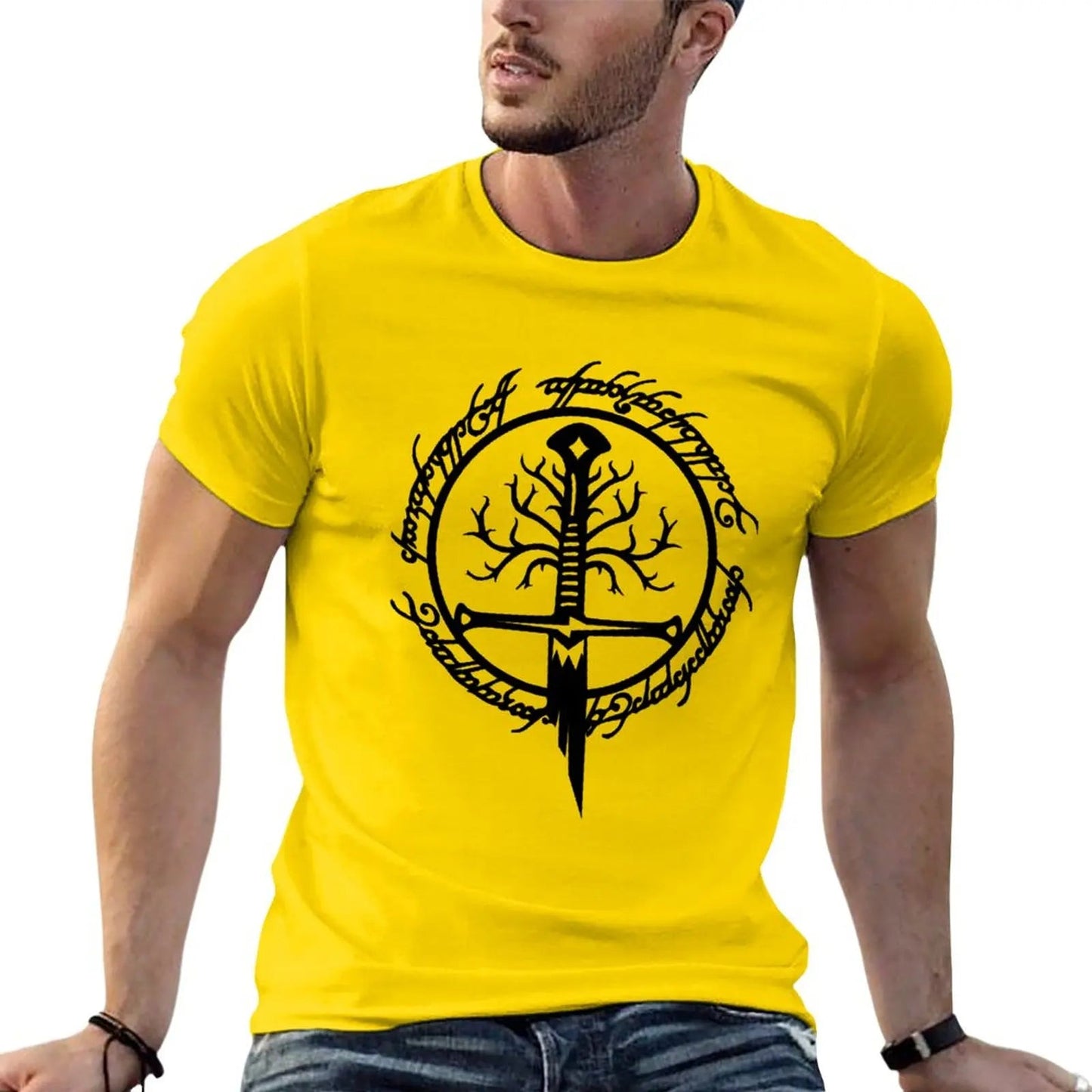 Lord of the ring T-Shirt boys white t shirts t shirt man cute tops Oversized t-shirt black t shirts for men