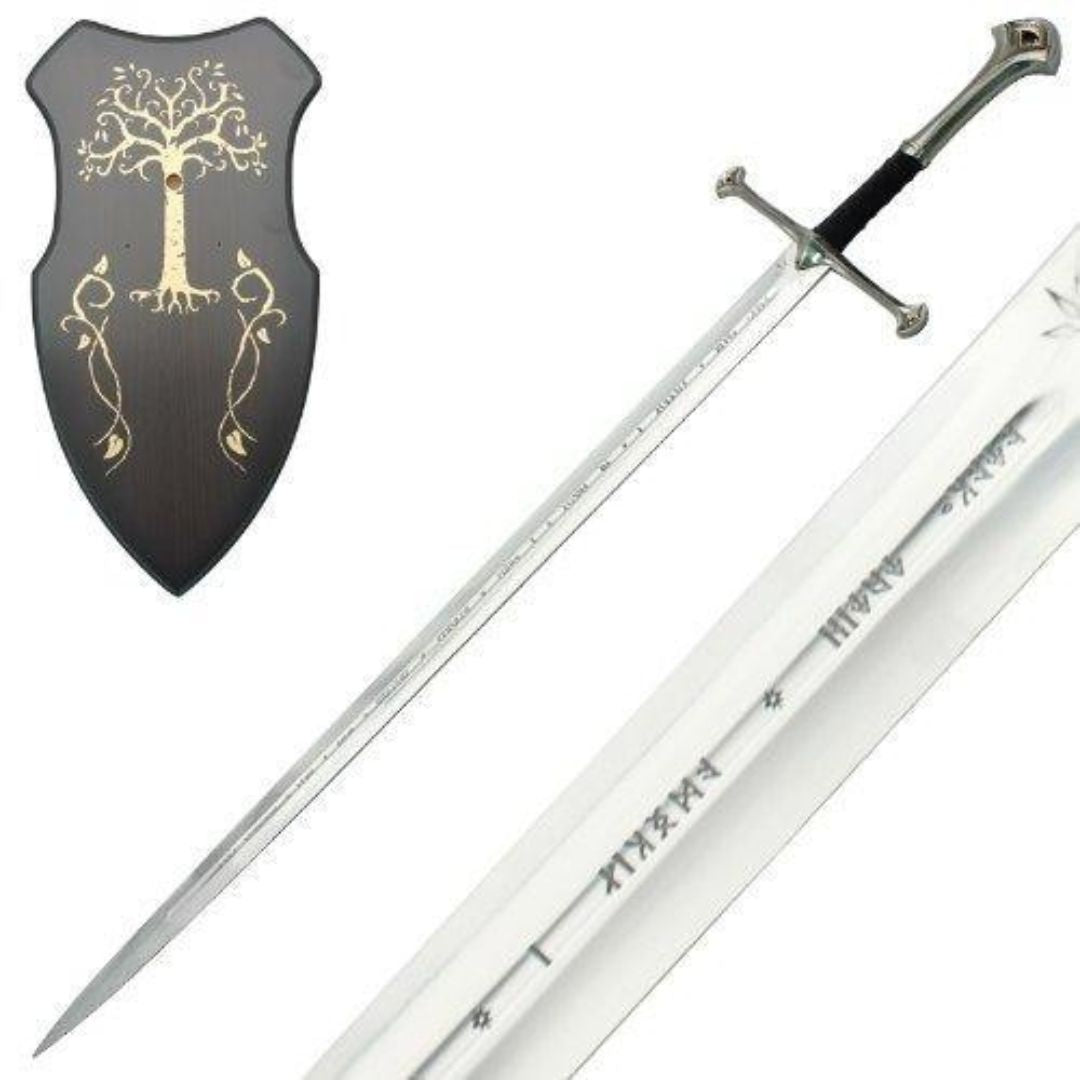 Lord of the Rings Anduril Sword of Aragorn with Plaque & Scabbard