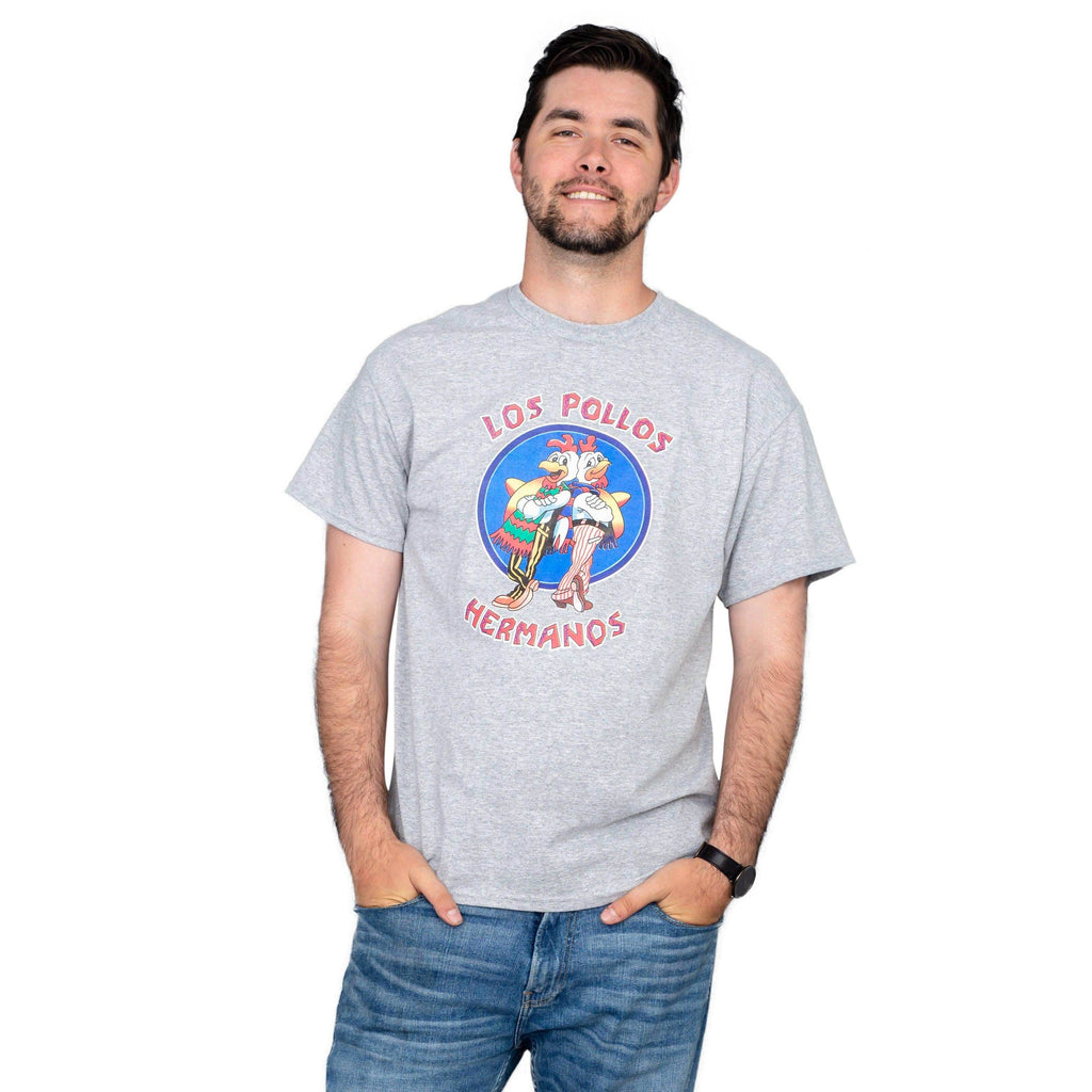 Los Pollos Hermanos Logo Adult T-Shirt - S / Gray