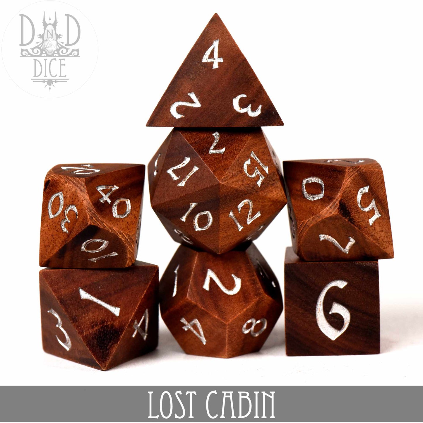 Lost Cabin Wood Dice Set (Gift Box)