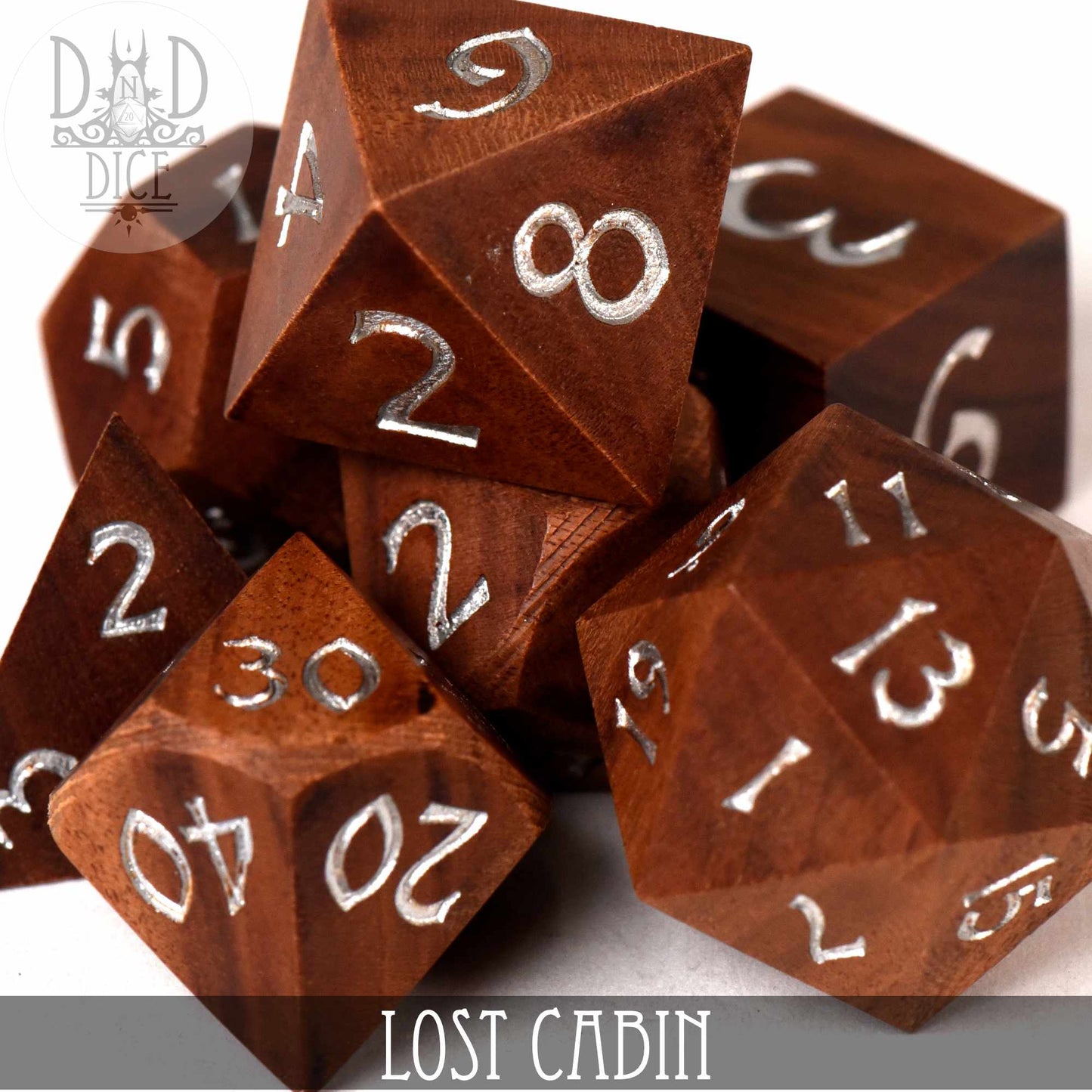 Lost Cabin Wood Dice Set (Gift Box)