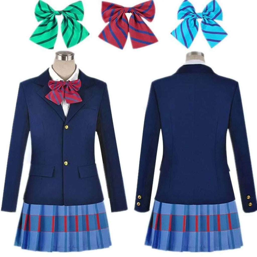 Love Live Cosplay School Uniform - Full Set (Jacket+Skirt+3 Neckties) / M / Love Live