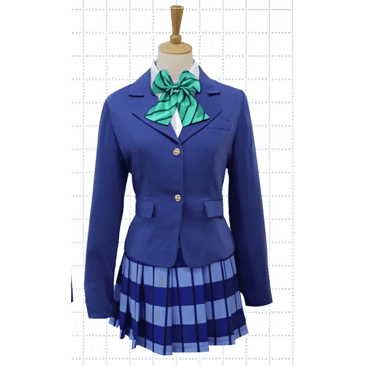 Love Live Cosplay School Uniform - Green / M / Love Live