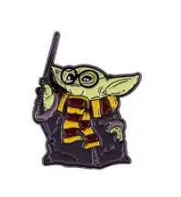 LT848 Cute Baby Yoda Enamel Pin Lapel Pins Badge Hats Clothes Backpack Decoration Jewelry Accessories Gifts