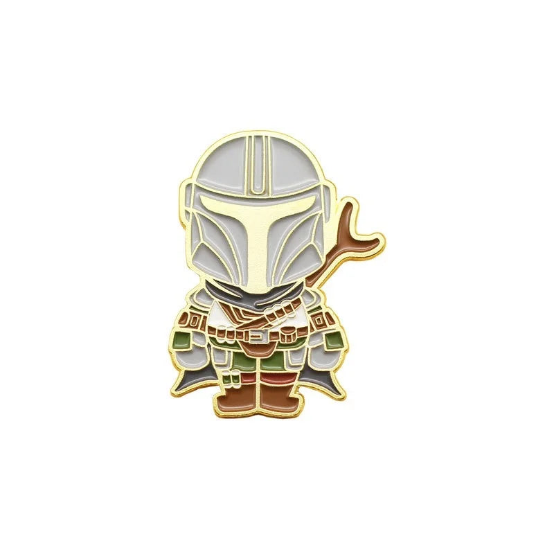 LT848 Cute Baby Yoda Enamel Pin Lapel Pins Badge Hats Clothes Backpack Decoration Jewelry Accessories Gifts