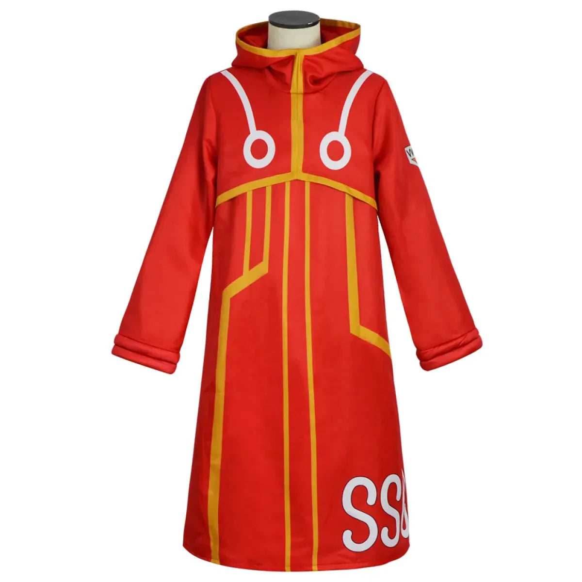 Luffy Egghead Island Cosplay – One Piece 163 Red Robe & Straw Hat Set - S / Costume only