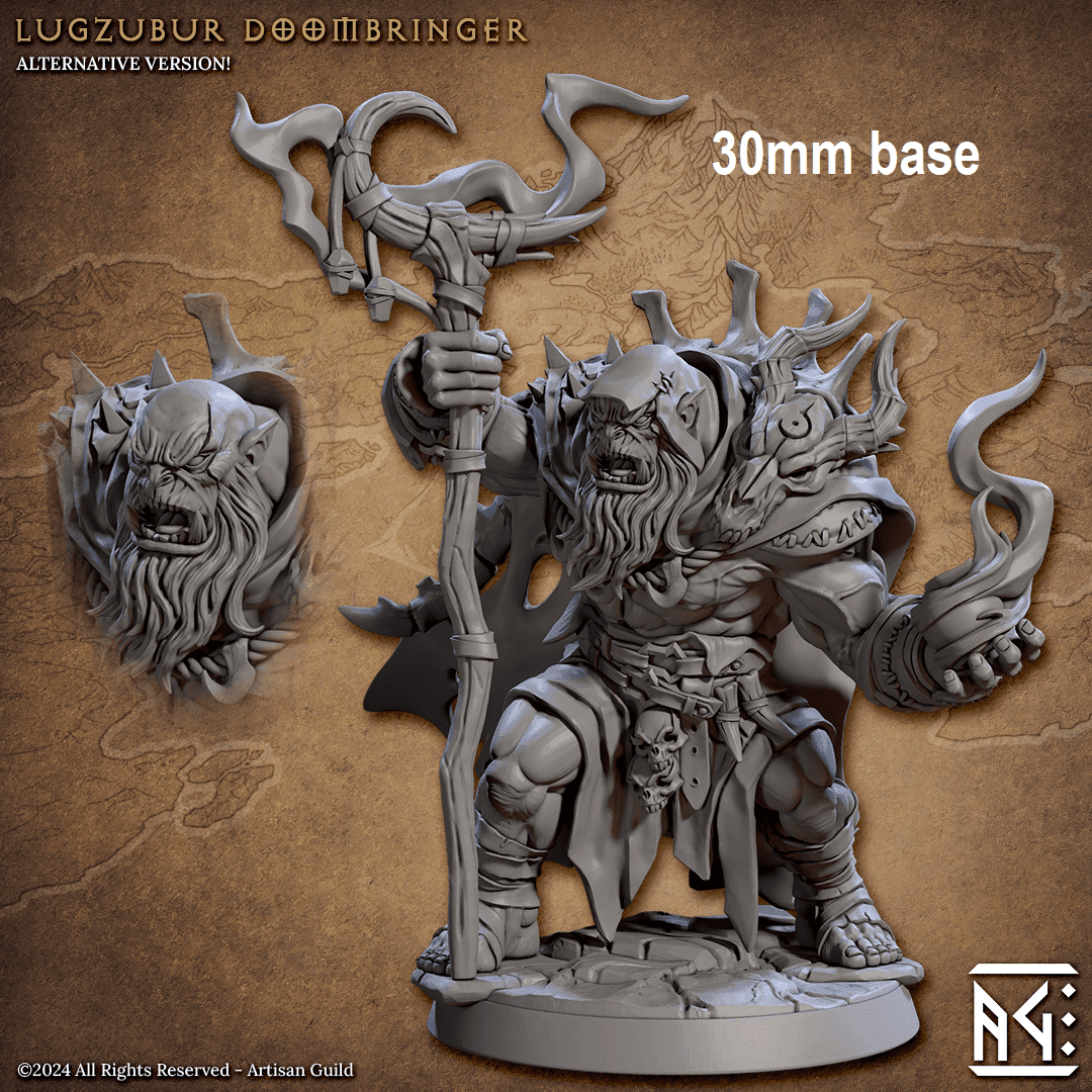 Lugzubur Doombringer (Male Orc Sorcerer Hero) - Hood