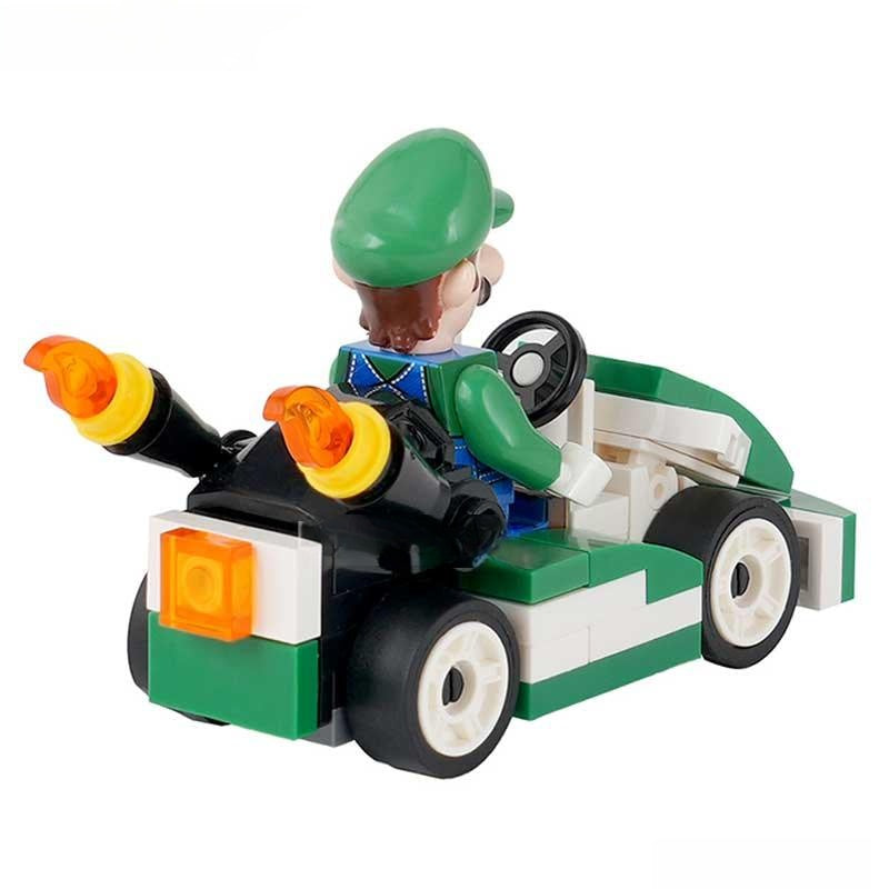 Luigi Kart Brothers Super Mario Lego Minifigures Custom Toys