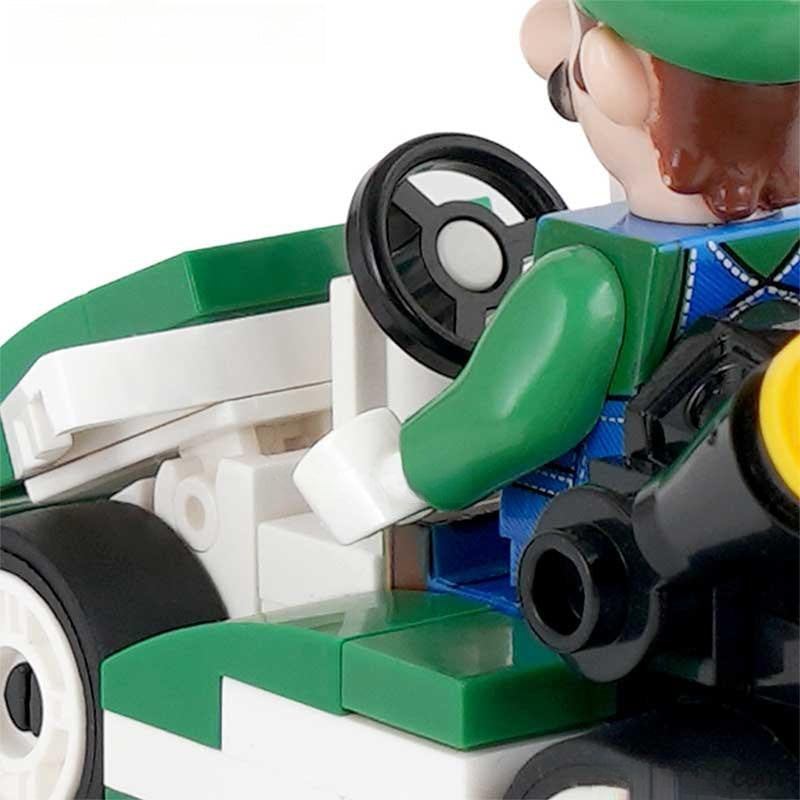 Luigi Kart Brothers Super Mario Lego Minifigures Custom Toys