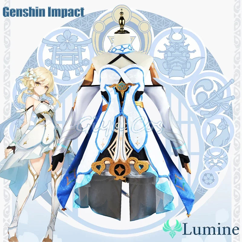 Lumine Cosplay Costume Genshin Impact Adult Carnival Uniform  Anime Halloween Party Costumes Masquerade Women Game