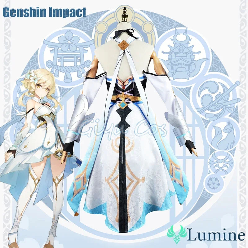 Lumine Cosplay Costume Genshin Impact Adult Carnival Uniform  Anime Halloween Party Costumes Masquerade Women Game