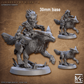 Lurikeen Fox Rider (Base Sculpt A) - With Leaf Helmet / Stone / Sling