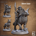 Lurikeen Fox Rider (Base Sculpt C) - With Leaf Helmet / Sickle / Staff
