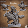Lurikeen Fox Rider (Base Sculpt D) - With Leaf Helmet / Stone / Sling