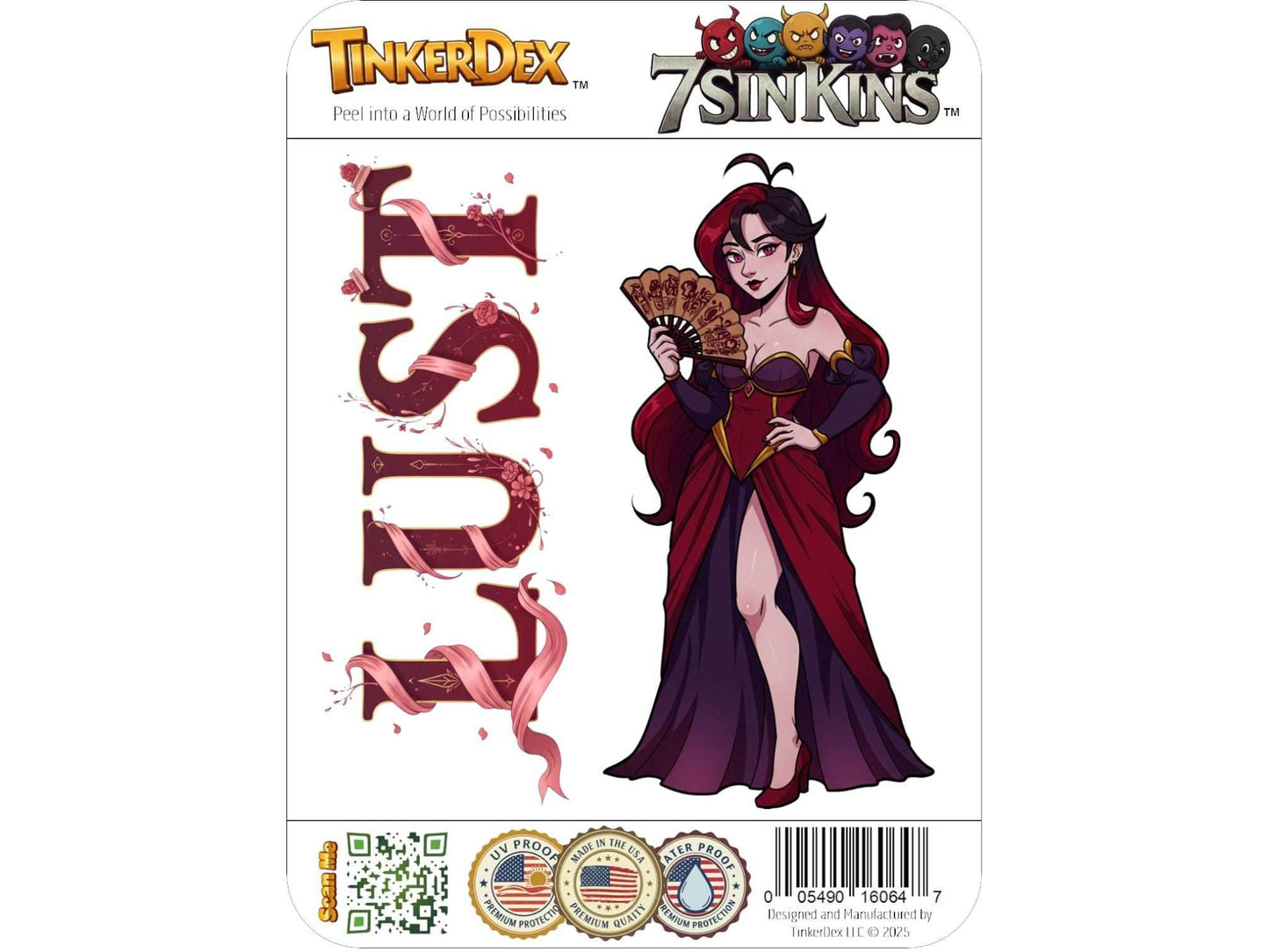 Lust Sticker and Magnet – Luxuria 7 Sinkins™ – Personification of Lust | Waterproof & UV-Proof - Sticker / Mini