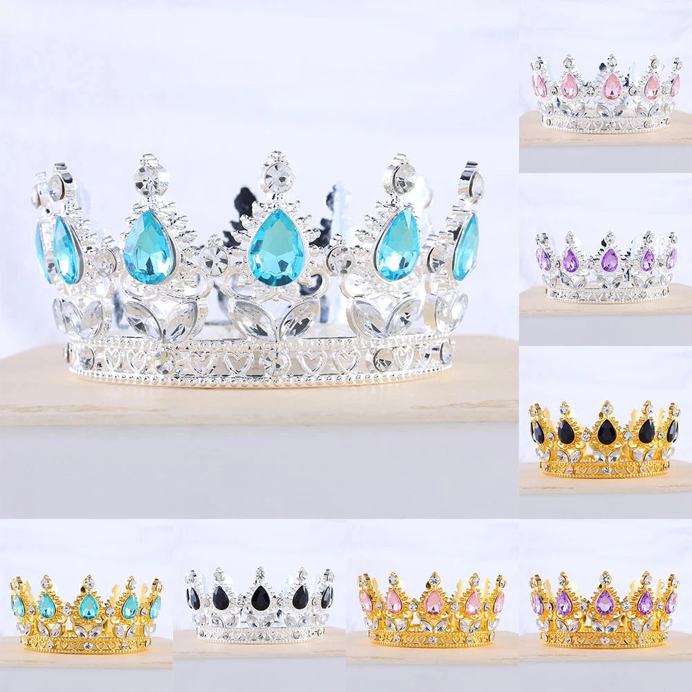 Luxury Bridal Crown Colorful Crystal Princess Tiara Elegant Noble Wedding Jewelry Hair Accessories Women Headpiece