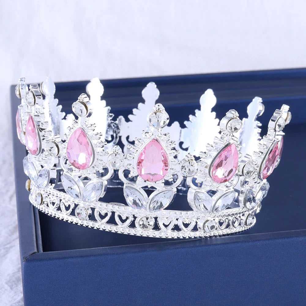 Luxury Bridal Crown Colorful Crystal Princess Tiara Elegant Noble Wedding Jewelry Hair Accessories Women Headpiece