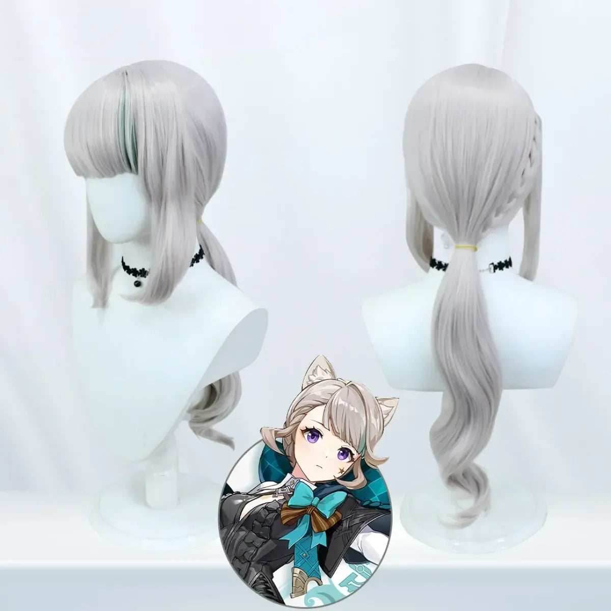 Lynette Cosplay Costume - Full Set with Wig - only wig / XS