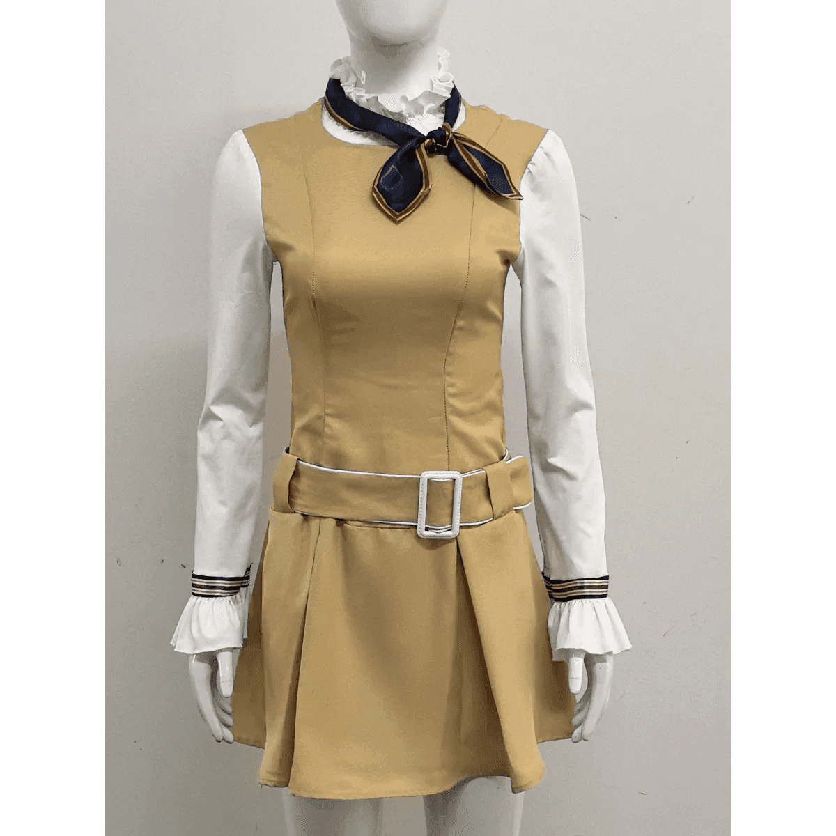 M3GAN 2.0 Cosplay Dress – Brown Uniform Set for Women & Girls - Dress Only / M