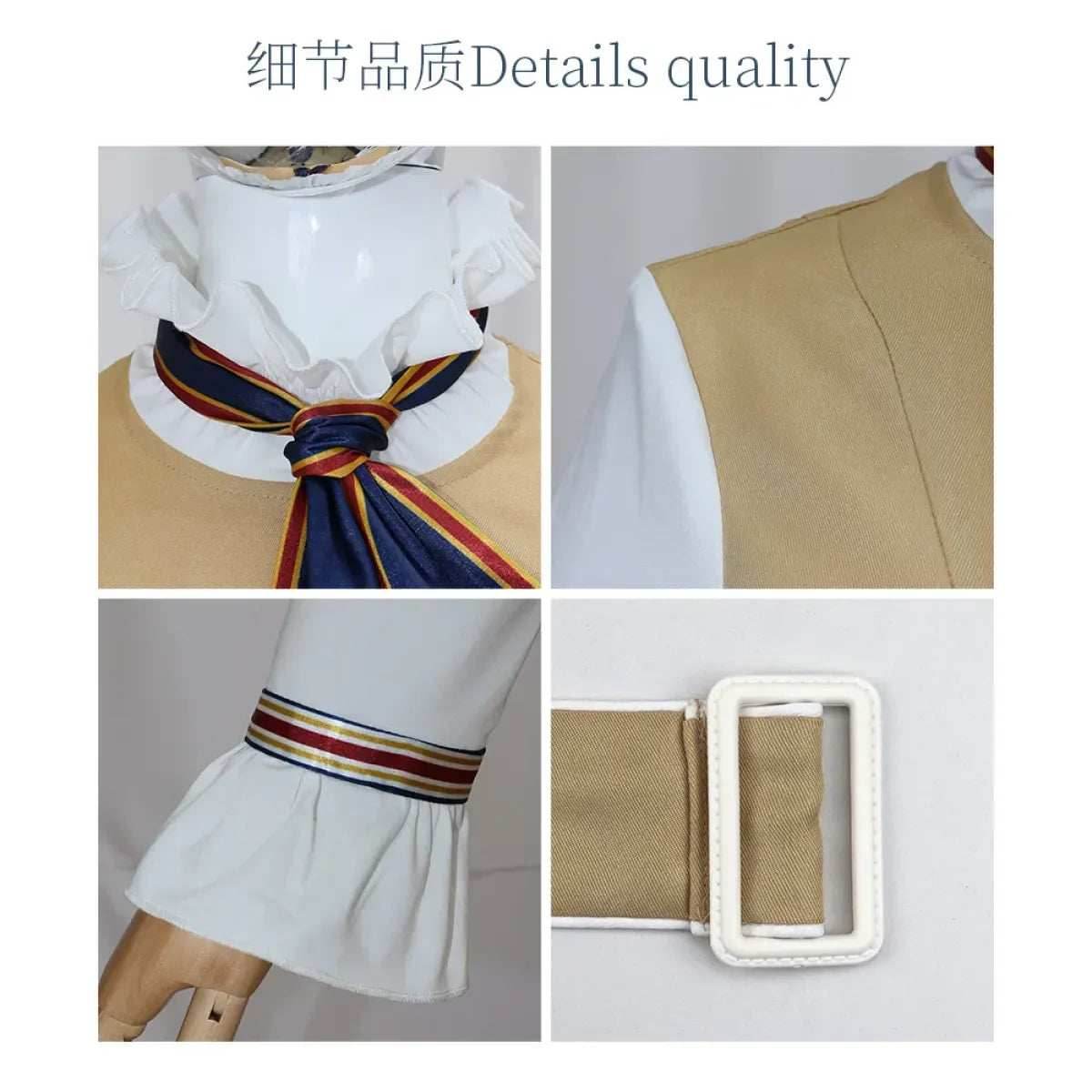 M3GAN 2.0 Cosplay Dress – Brown Uniform Set for Women & Girls - Dress Only / M