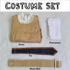M3GAN 2.0 Cosplay Dress – Brown Uniform Set for Women & Girls - Dress Only / M