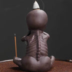 Halloween Skeleton Ceramic Backflow Incense Burner Holder - Eyes Covered