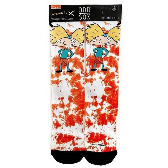 Men's Odd Sox Hey Arnold! Tie Dye Crew Socks - 
