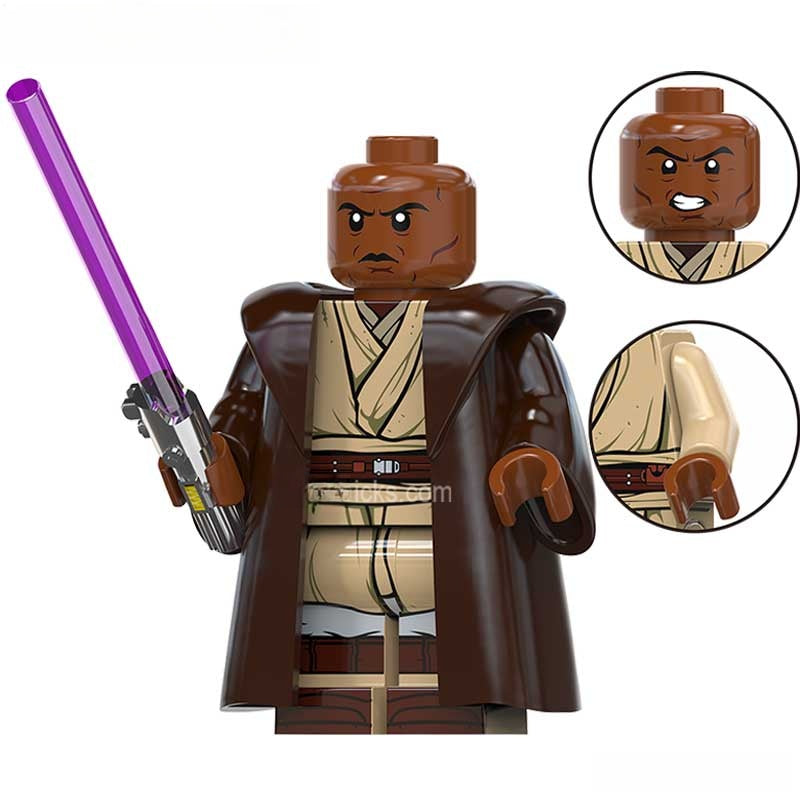 Mace Windu Star Wars Lego Minifigures Custom Toys 3