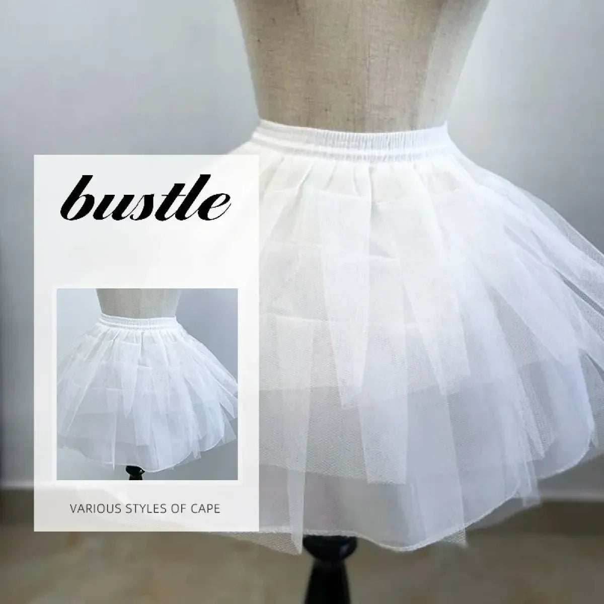 Madoka Kaname Cosplay Costume – Puella Magi Dress with Wig - S / Pannier only