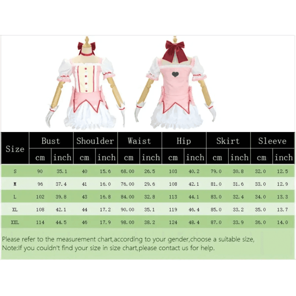 Madoka Kaname Cosplay Costume – Puella Magi Dress with Wig - S / Wig Only(one size)