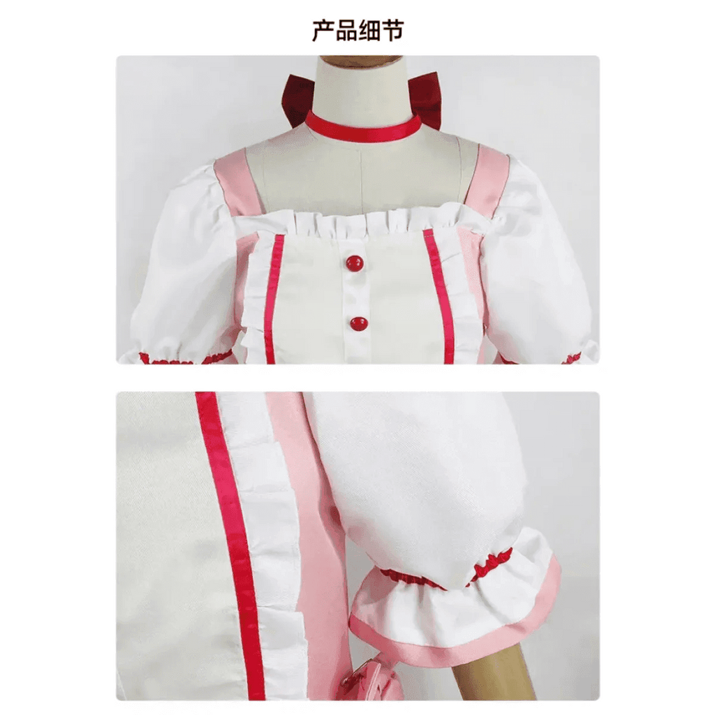 Madoka Kaname Cosplay Costume – Puella Magi Dress with Wig - S / Wig Only(one size)