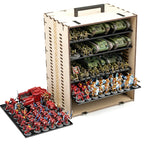 MagCase 2.0 MDF Magnetic Carrying Case / Display Case For Miniatures - 3 MagCase 2.0 Trays / 105 Magnets