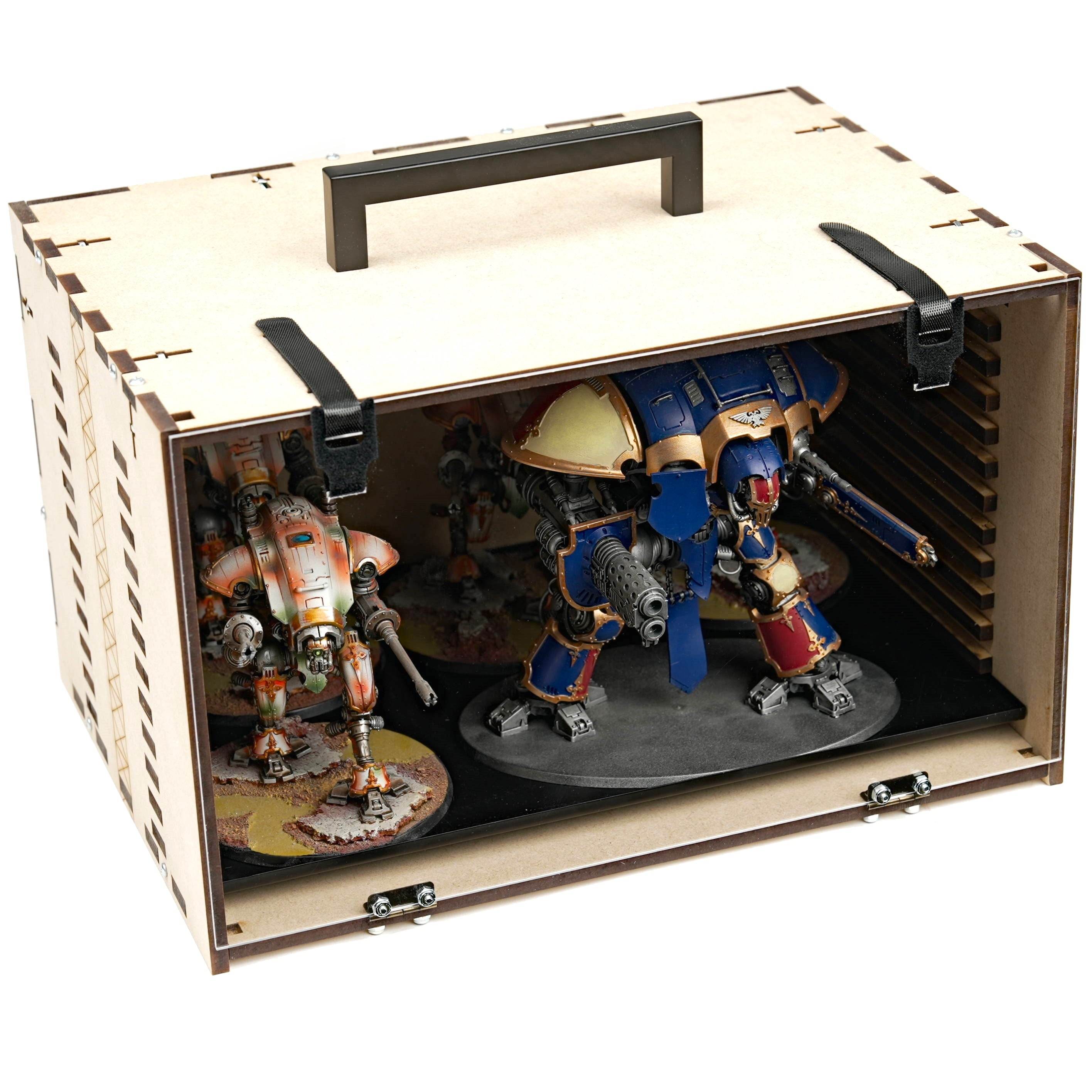 MagCase MINI 2.0 MDF Magnetic Carrying Case / Display Case For Miniatures - 2 MagCase 2.0 Trays / 70 Magnets