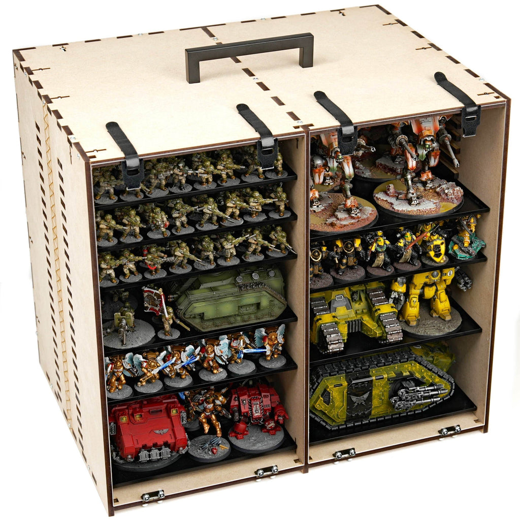 MagCase XL 2.0 MDF Magnetic Carrying Case / Display Case For Miniatures - 6 MagCase 2.0 Trays / 210 Magnets