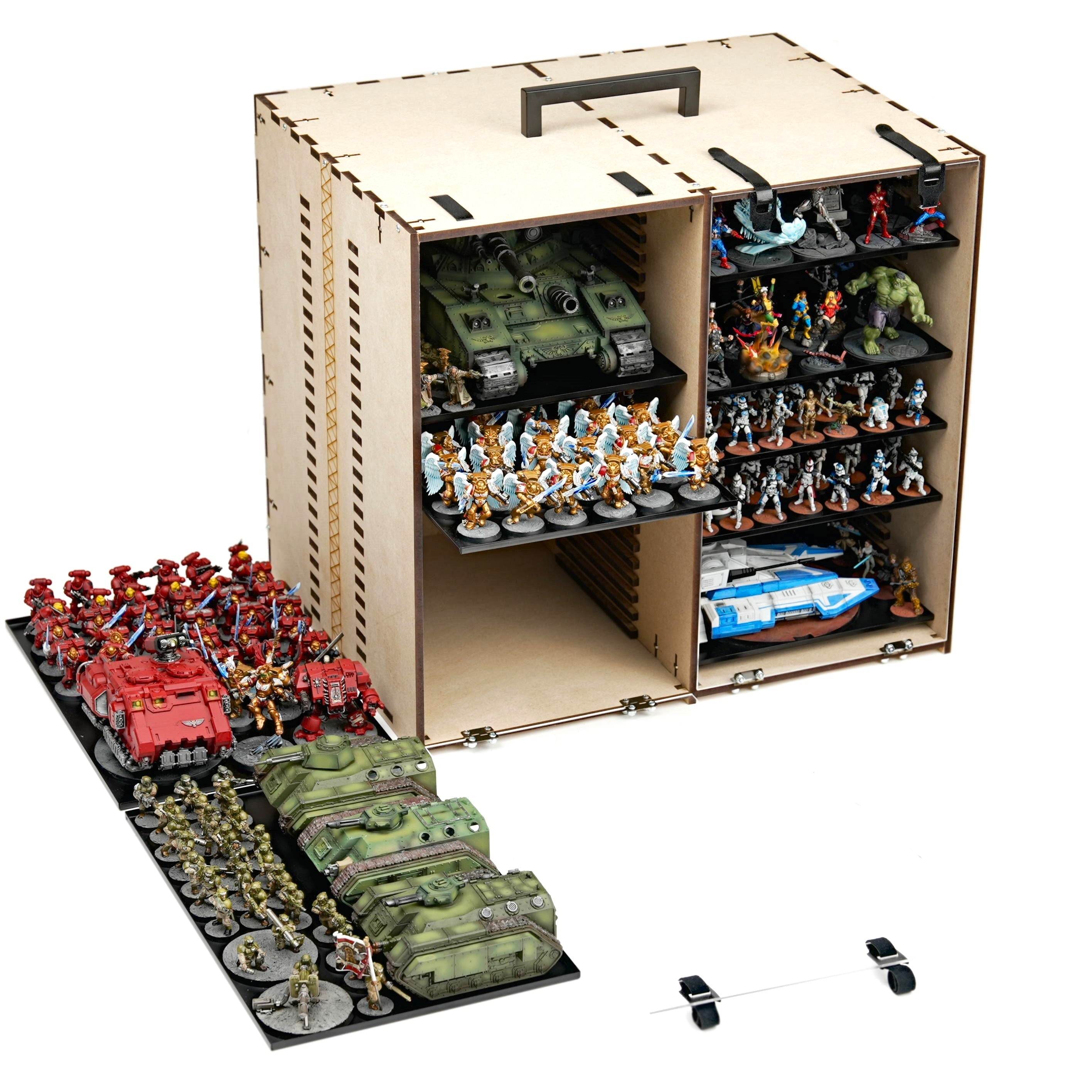 MagCase XL 2.0 MDF Magnetic Carrying Case / Display Case For Miniatures - 6 MagCase 2.0 Trays / 210 Magnets
