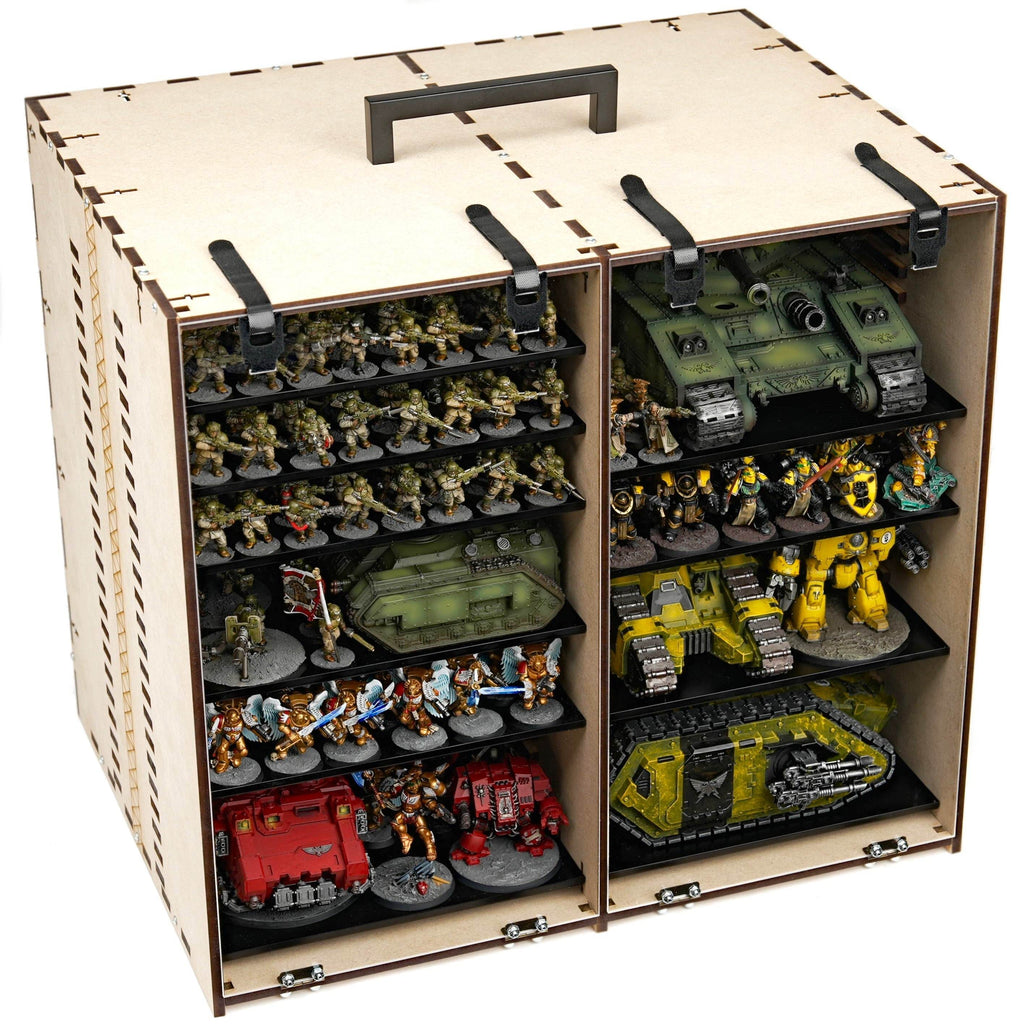 MagCase XL 2.0 MDF Magnetic Carrying Case / Display Case For Miniatures - 6 MagCase 2.0 Trays / 210 Magnets