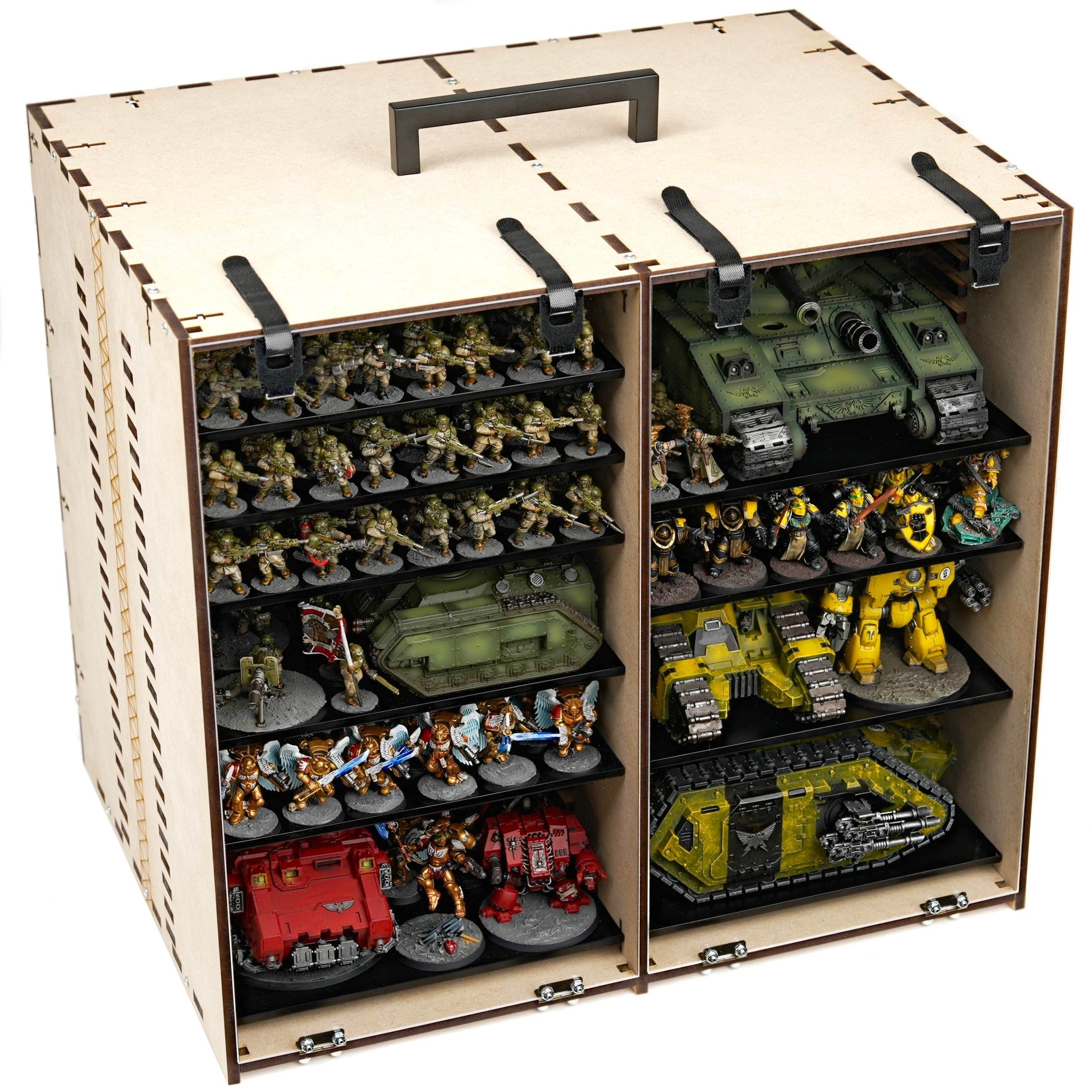 MagCase XL 2.0 MDF Magnetic Carrying Case / Display Case For Miniatures - 6 MagCase 2.0 Trays / 210 Magnets