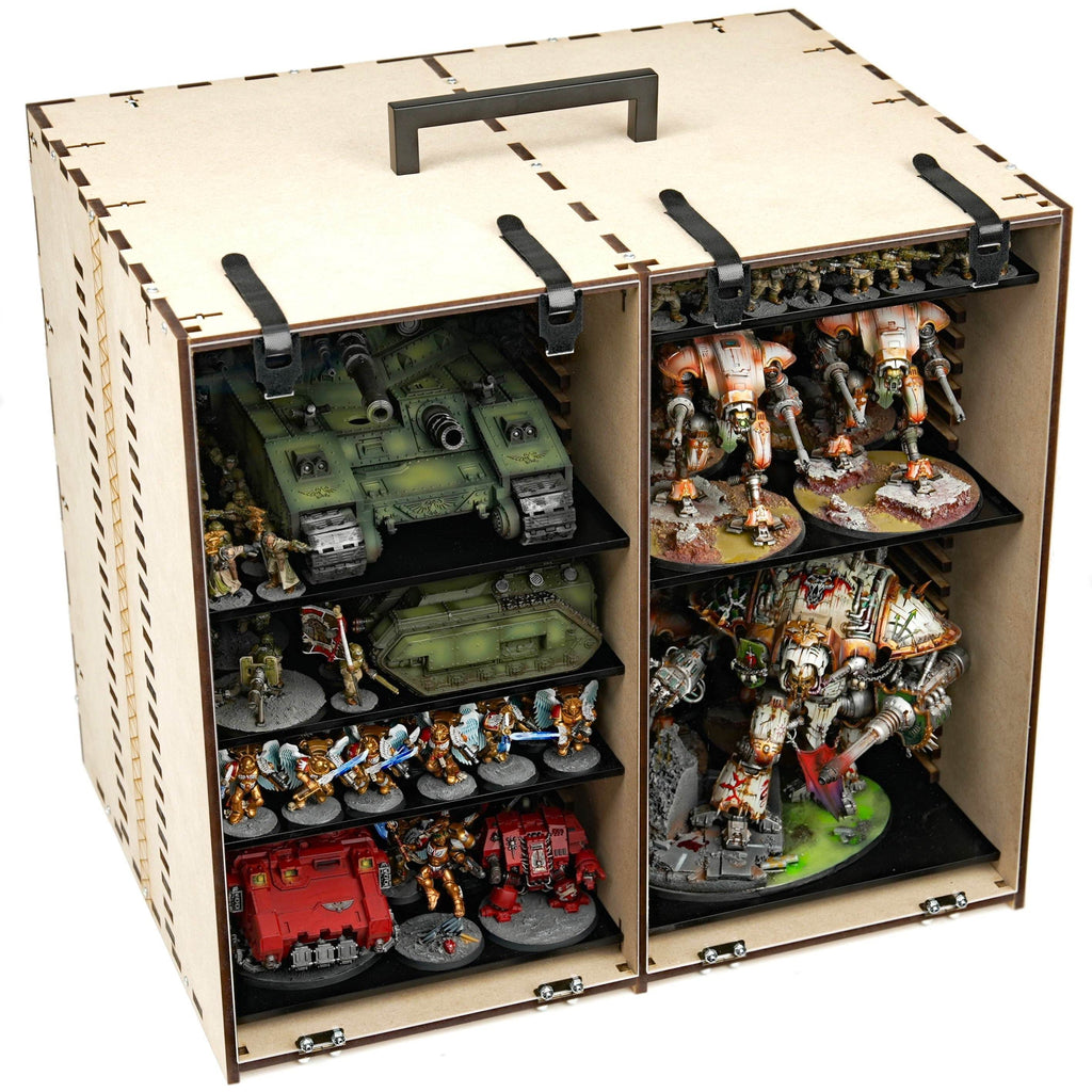 MagCase XL 2.0 MDF Magnetic Carrying Case / Display Case For Miniatures - 6 MagCase 2.0 Trays / 210 Magnets
