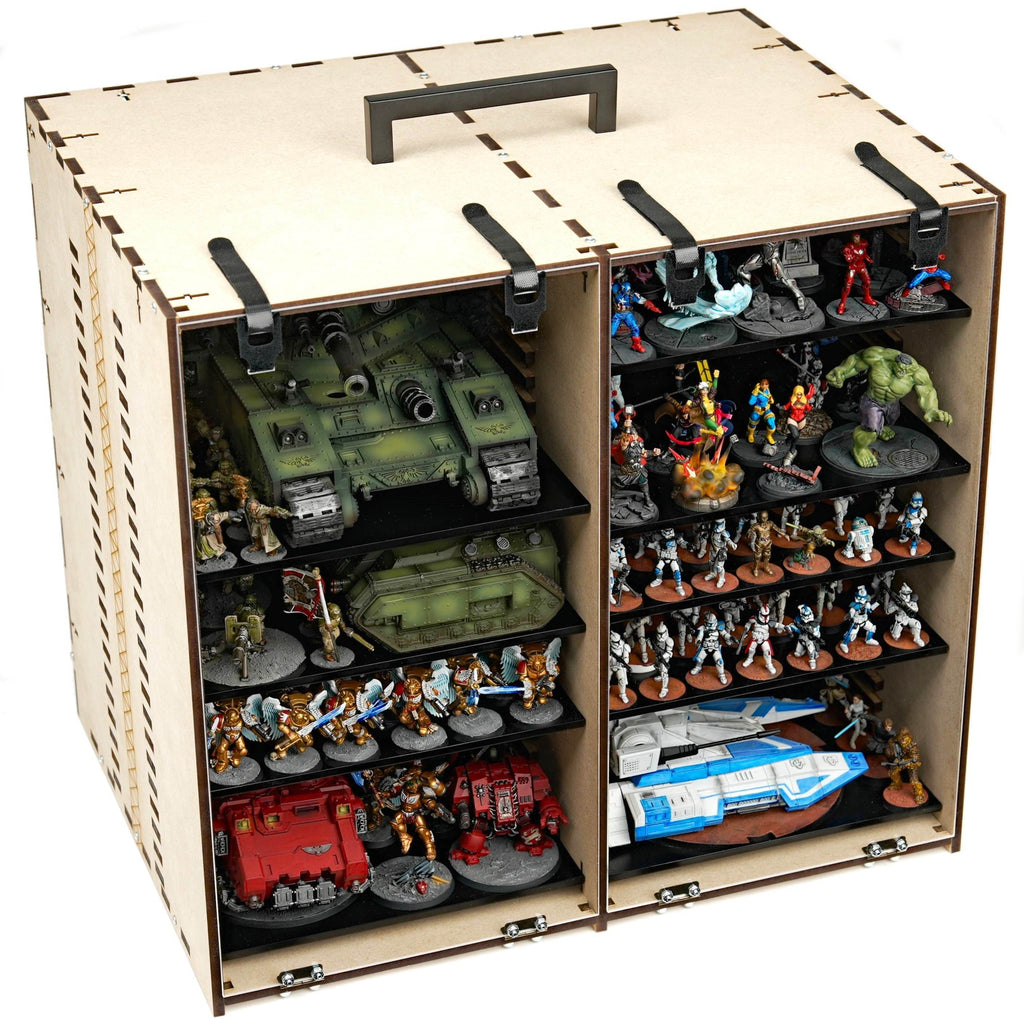 MagCase XL 2.0 MDF Magnetic Carrying Case / Display Case For Miniatures - 6 MagCase 2.0 Trays / 210 Magnets