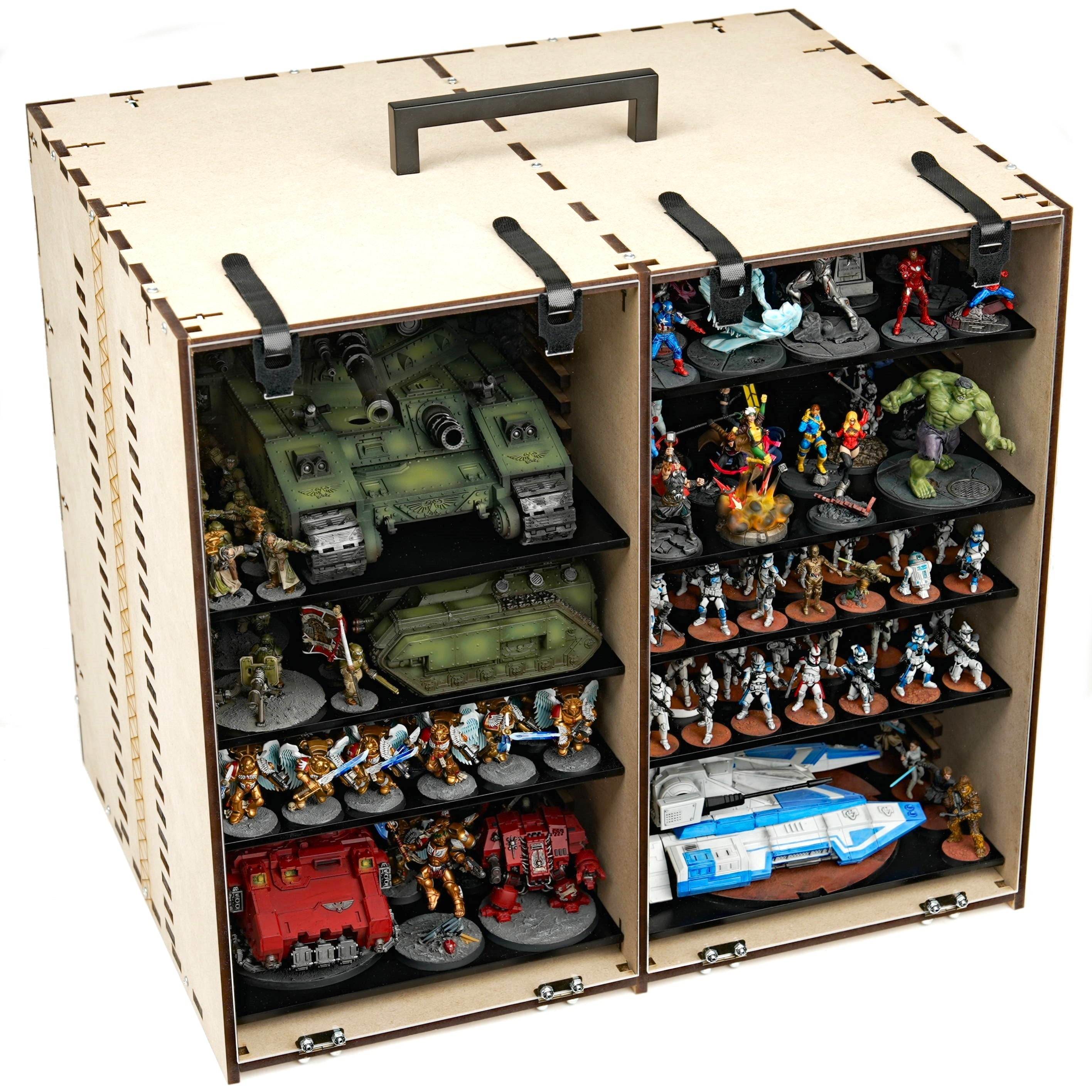 MagCase XL 2.0 MDF Magnetic Carrying Case / Display Case For Miniatures - 6 MagCase 2.0 Trays / 210 Magnets