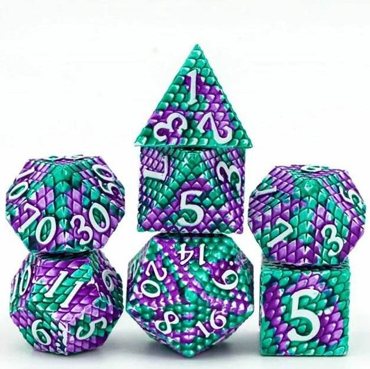 Magic Dragon Scale Metal Dice Set - 