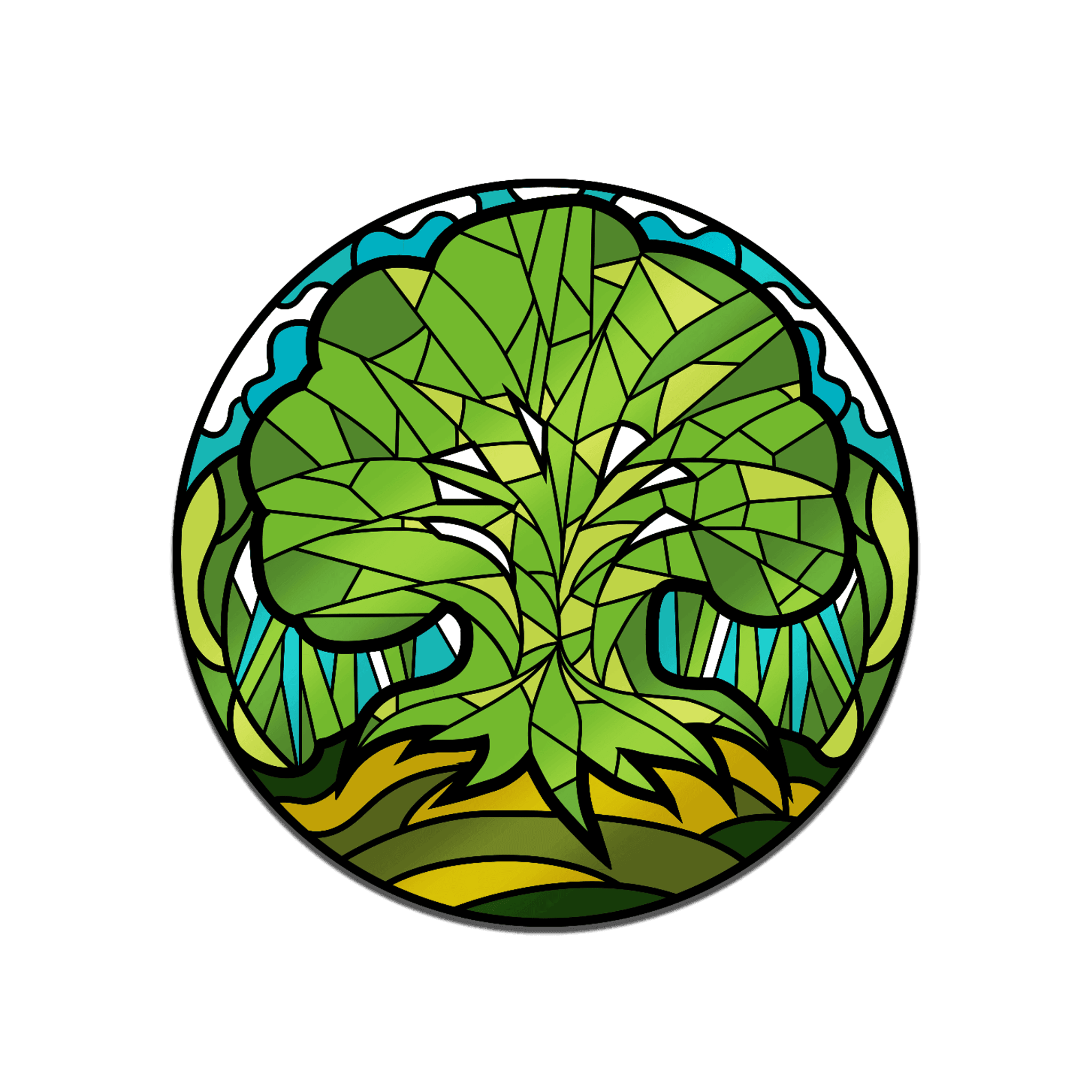 Magic: the Gathering - Stained Glass Forest Pin - 