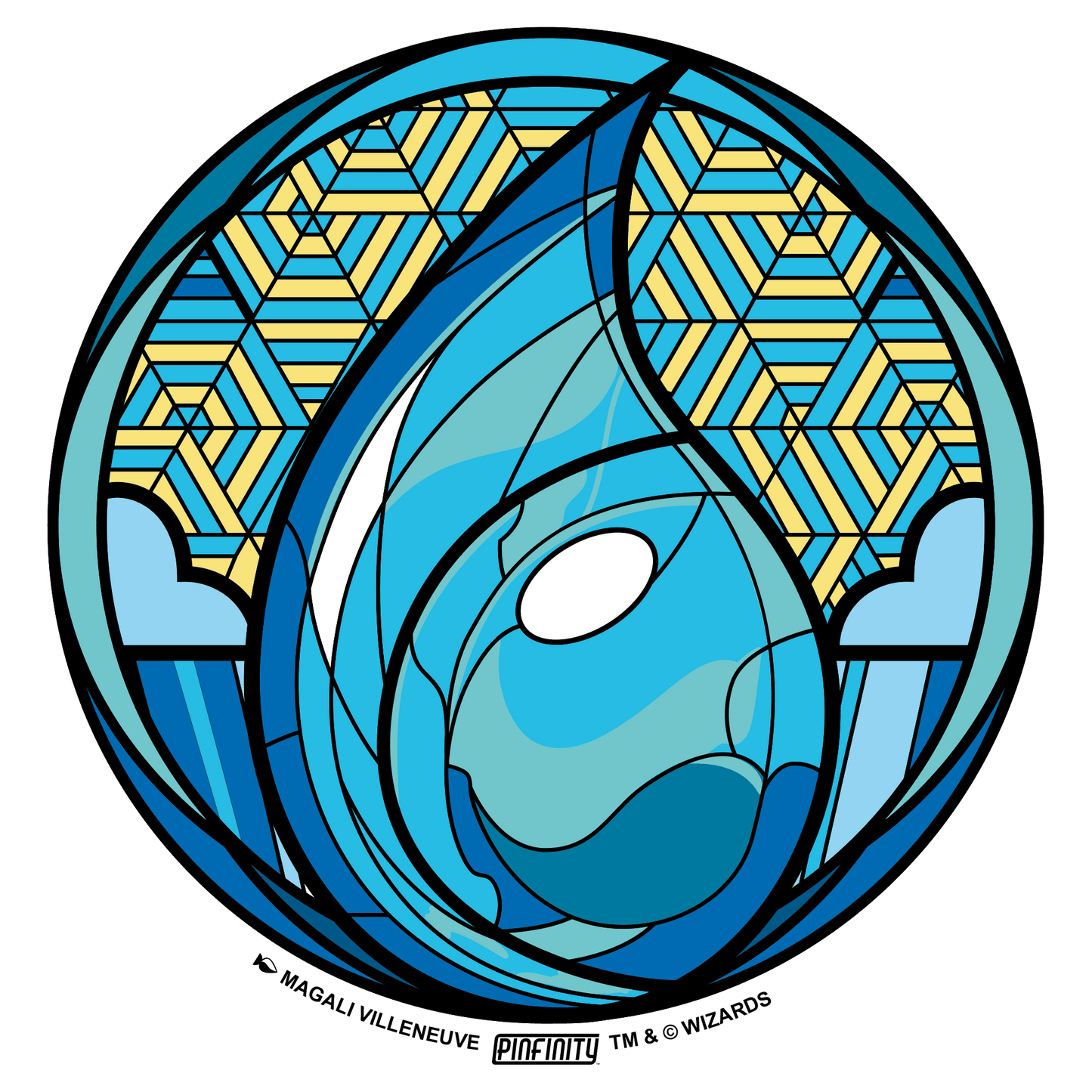 Magic: the Gathering - Stained Glass Lands Island 3” AR Sticker - 