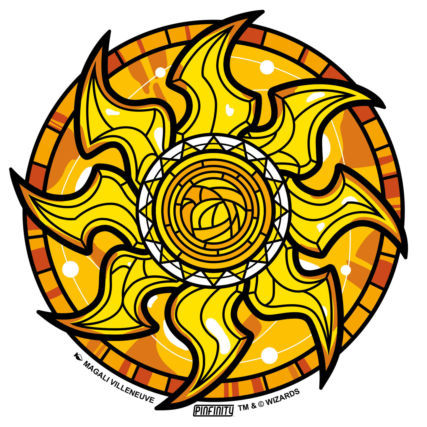 Magic: the Gathering - Stained Glass Lands Plains 3” AR Sticker - 