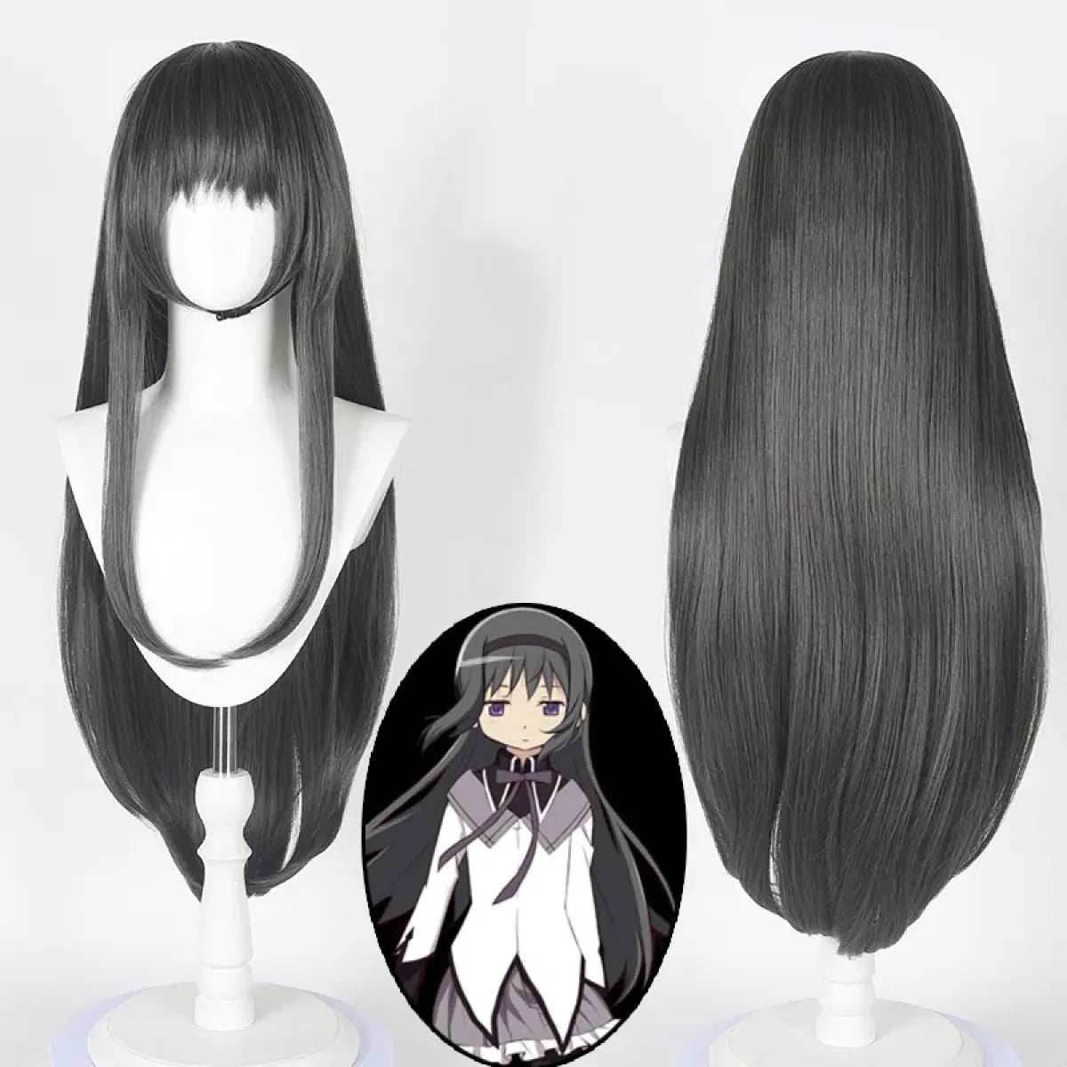 Homura Akemi Cosplay Uniform – Madoka Magica Magical Girl Dress Set - Wig Only / L