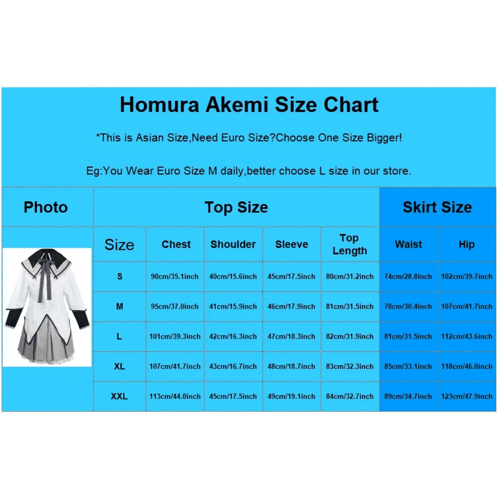 Homura Akemi Cosplay Uniform – Madoka Magica Magical Girl Dress Set - Costume Set / S