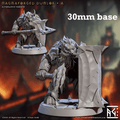 Magmaforged Dumlok: Sculpt A (Male Fire Dwarf Warrior) - No Helmet / Towershield / Hammer