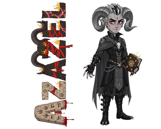 Azazel Sticker and Magnet - the Forbidden Teacher Biblikins™ – Apocryphal Fallen Angel | Waterproof & UV-Proof - Sticker / Mini